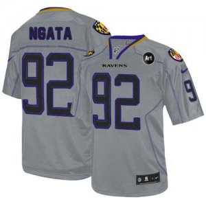 Jerseys Factory Cheap Nike Ravens #92 Haloti Ngata Lights Out Gr