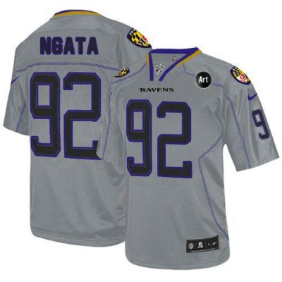 Jerseys Factory Cheap Nike Ravens #92 Haloti Ngata Lights Out Gr