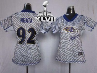 Jerseys Factory Cheap Nike Ravens #92 Haloti Ngata Zebra Super B