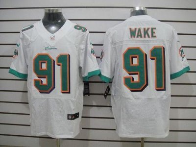 Jerseys Factory Cheap Nike Dolphins #91 Cameron Wake White Men's