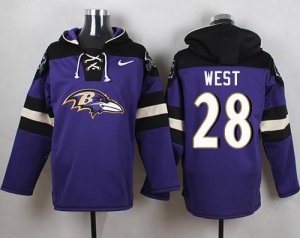Jerseys Factory Cheap Nike Ravens #28 Terrance West Purple Playe