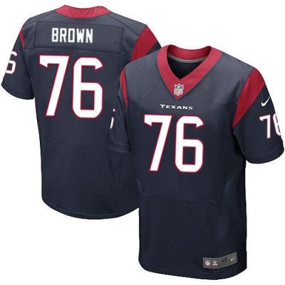 Jerseys Factory Cheap Nike Texans #76 Duane Brown Navy Blue Team
