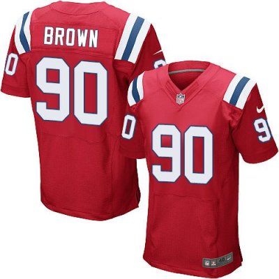 Jerseys Factory Cheap Nike Patriots #90 Malcom Brown Red Alterna