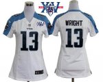 Jerseys Factory Cheap Nike Titans #13 Kendall Wright White With
