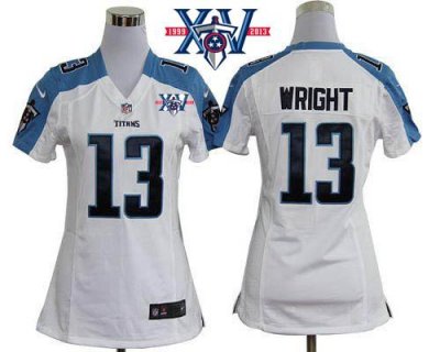 Jerseys Factory Cheap Nike Titans #13 Kendall Wright White With