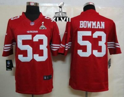 Jerseys Factory Cheap Nike 49ers #53 NaVorro Bowman Red Team Col