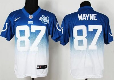 Jerseys Factory Cheap Nike Colts #87 Reggie Wayne Royal Blue/Whi