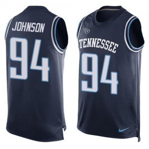 Jerseys Factory Cheap Nike Titans #94 Austin Johnson Navy Blue A