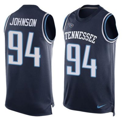 Jerseys Factory Cheap Nike Titans #94 Austin Johnson Navy Blue A