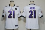 Jerseys Factory Cheap Nike Ravens #21 Lardarius Webb White With