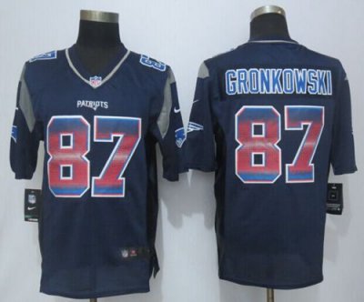 Jerseys Factory Cheap Nike Patriots #87 Rob Gronkowski Navy Blue
