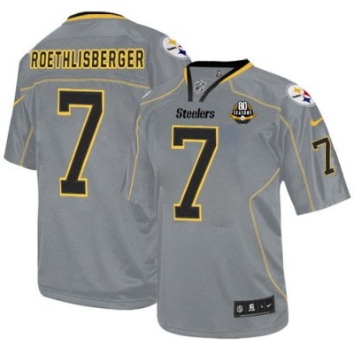 Jerseys Factory Cheap Nike Steelers #7 Ben Roethlisberger Lights