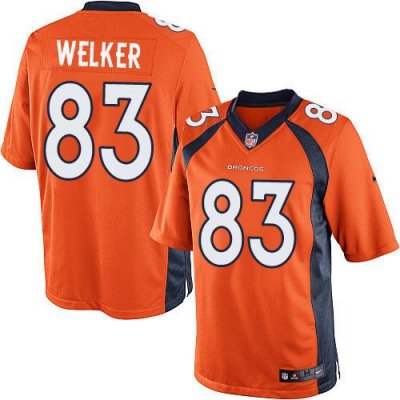 Jerseys Factory Cheap Nike Broncos #83 Wes Welker Orange Team Co