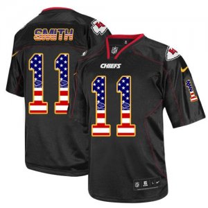 Jerseys Factory Cheap Nike Chiefs #11 Alex Smith Black Men's Sti