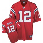 Jerseys Factory Cheap Patriots #12 Tom Brady Red Embroidered You