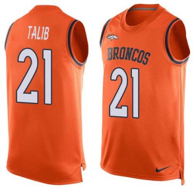 Jerseys Factory Cheap Nike Broncos #21 Aqib Talib Orange Team Co