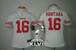 Jerseys Factory Cheap Nike 49ers #16 Joe Montana White Super Bow