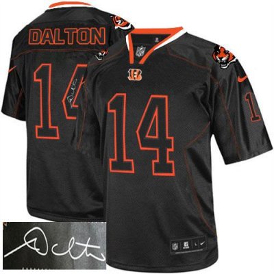 Jerseys Factory Cheap Nike Bengals #14 Andy Dalton Lights Out Bl