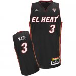 Jerseys Factory Cheap Latin Nights Heat #3 Dwyane Wade Black Sti