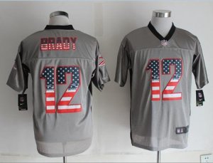 Jerseys Factory Cheap Nike Patriots #12 Tom Brady Grey Men's Sti