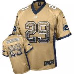 Jerseys Factory Cheap Nike Rams #29 Eric Dickerson Gold Men's St
