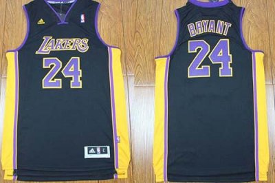 Jerseys Factory Cheap Revolution 30 Lakers #24 Kobe Bryant Black