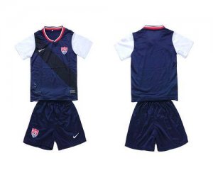 Jerseys Factory Cheap USA Blank 2012/2013 Blue Away Kid Soccer C
