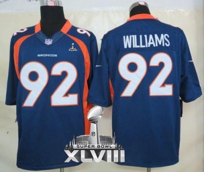 Jerseys Factory Cheap Nike Broncos #92 Sylvester Williams Navy B