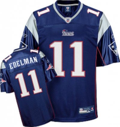 Jerseys Factory Cheap Patriots #11 Julian Edelman Dark Blue Stit