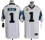 Jerseys Factory Cheap Nike Panthers #1 Cam Newton White With C P