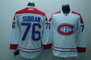 Jerseys Factory Cheap Canadiens #76 PK Subban Embroidered White