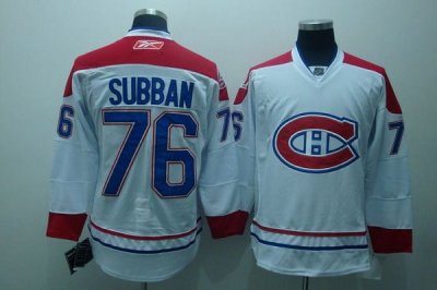 Jerseys Factory Cheap Canadiens #76 PK Subban Embroidered White