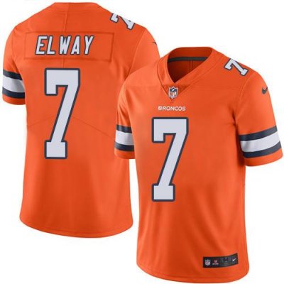Jerseys Factory Cheap Nike Broncos #7 John Elway Orange Men's St
