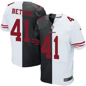 Jerseys Factory Cheap Nike 49ers #41 Antoine Bethea Black/White