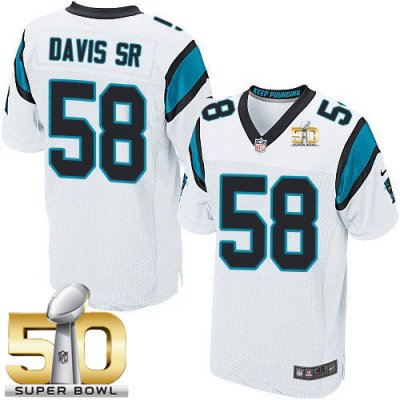 Jerseys Factory Cheap Nike Panthers #58 Thomas Davis Sr White Su