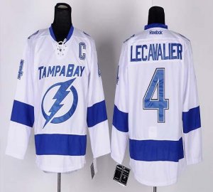 Jerseys Factory Cheap Lightning #4 Vincent Lecavalier White New