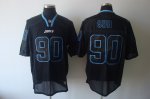 Jerseys Factory Cheap Lions #90 Ndamukong Suh Lights Out Black S
