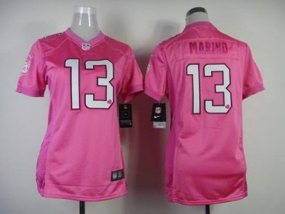 Jerseys Factory Cheap Nike Dolphins #13 Dan Marino Pink Women's