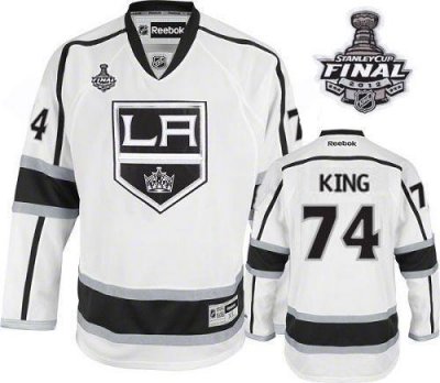 Jerseys Factory Cheap Kings #74 Dwight King White Road 2012 Stan