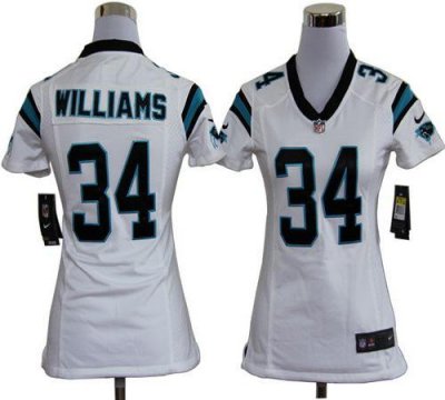 Jerseys Factory Cheap Nike Panthers #34 DeAngelo Williams White