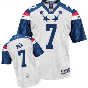 Jerseys Factory Cheap Eagles #7 Michael Vick 2011 White and Blue