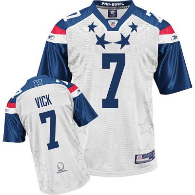 Jerseys Factory Cheap Eagles #7 Michael Vick 2011 White and Blue