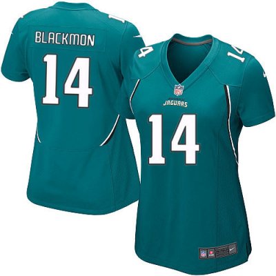 Jerseys Factory Cheap Nike Jaguars #14 Justin Blackmon Teal Gree