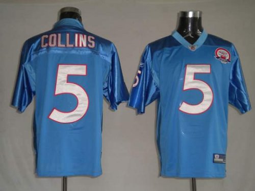 Jerseys Factory Cheap Titans #5 Kerry Collins Stitched Baby Blu