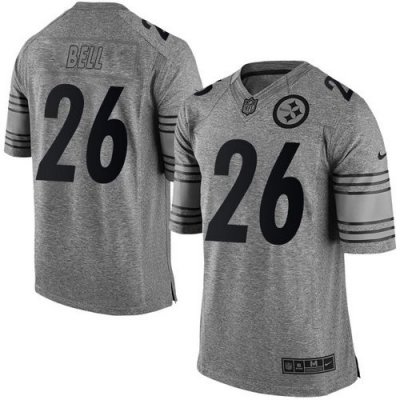 Jerseys Factory Cheap Nike Steelers #26 Le'Veon Bell Gray Men's