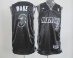 Jerseys Factory Cheap Revolution 30 Heat #3 Dwyane Wade Black/Wh