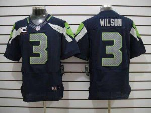 Jerseys Factory Cheap Nike Seahawks #3 Russell Wilson Steel Blue