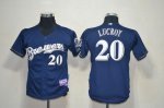 Jerseys Factory Cheap Brewers #20 Jonathan Lucroy Blue Cool Base