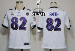 Jerseys Factory Cheap Nike Ravens #82 Torrey Smith White Super B