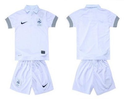 Jerseys Factory Cheap France Blank 2012/2013 White Away Kid Socc